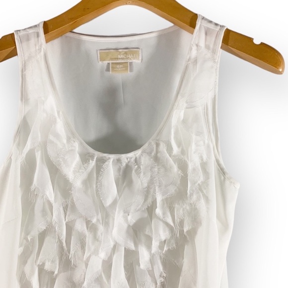 MICHAEL KORS Ruffle Front Sleeveless Blouse 4P - Picture 3 of 8